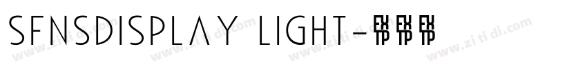 SFNSDisplay Light字体转换